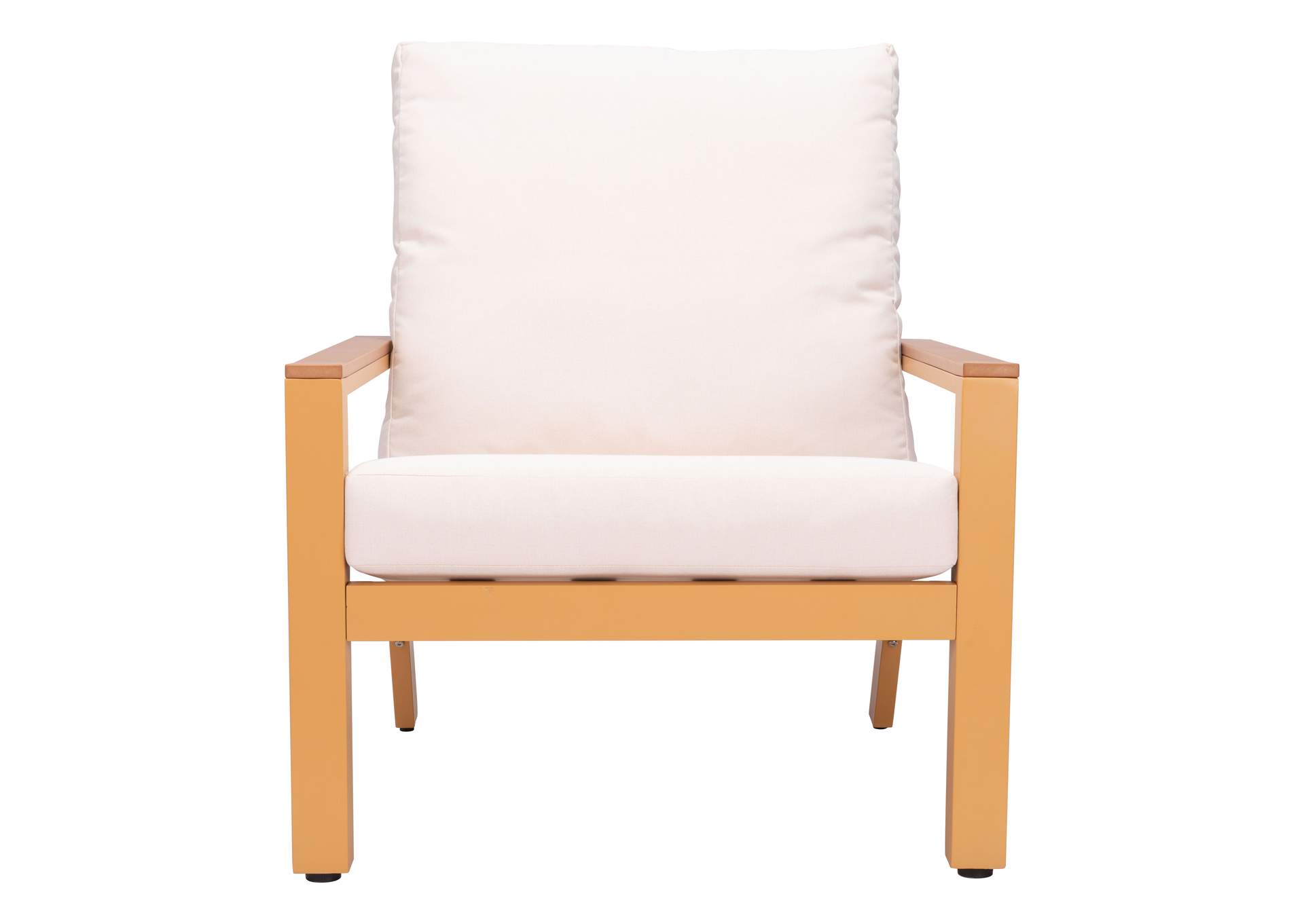 Terrio Accent Chair Beige & Natural,Zuo