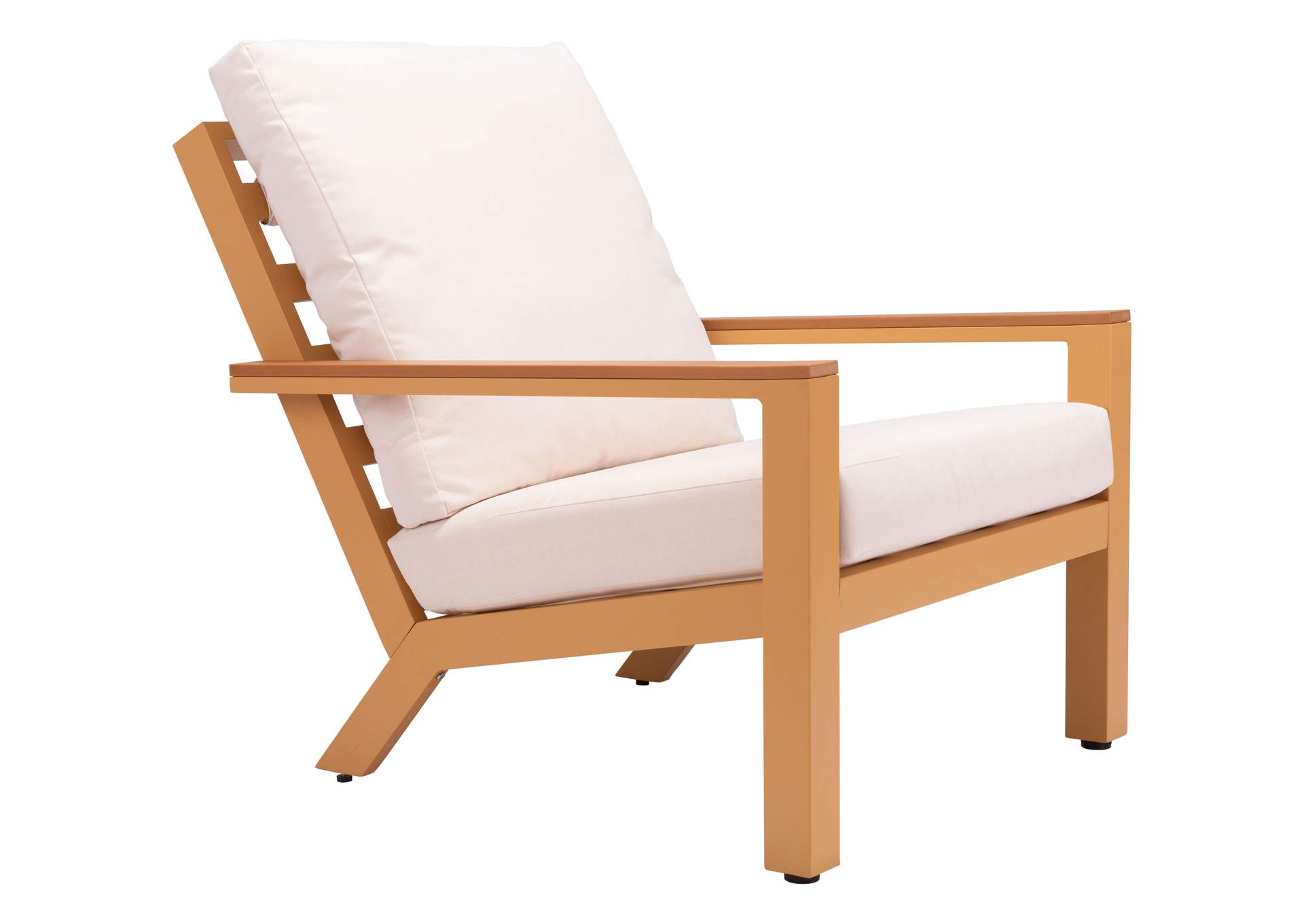 Terrio Accent Chair Beige & Natural,Zuo