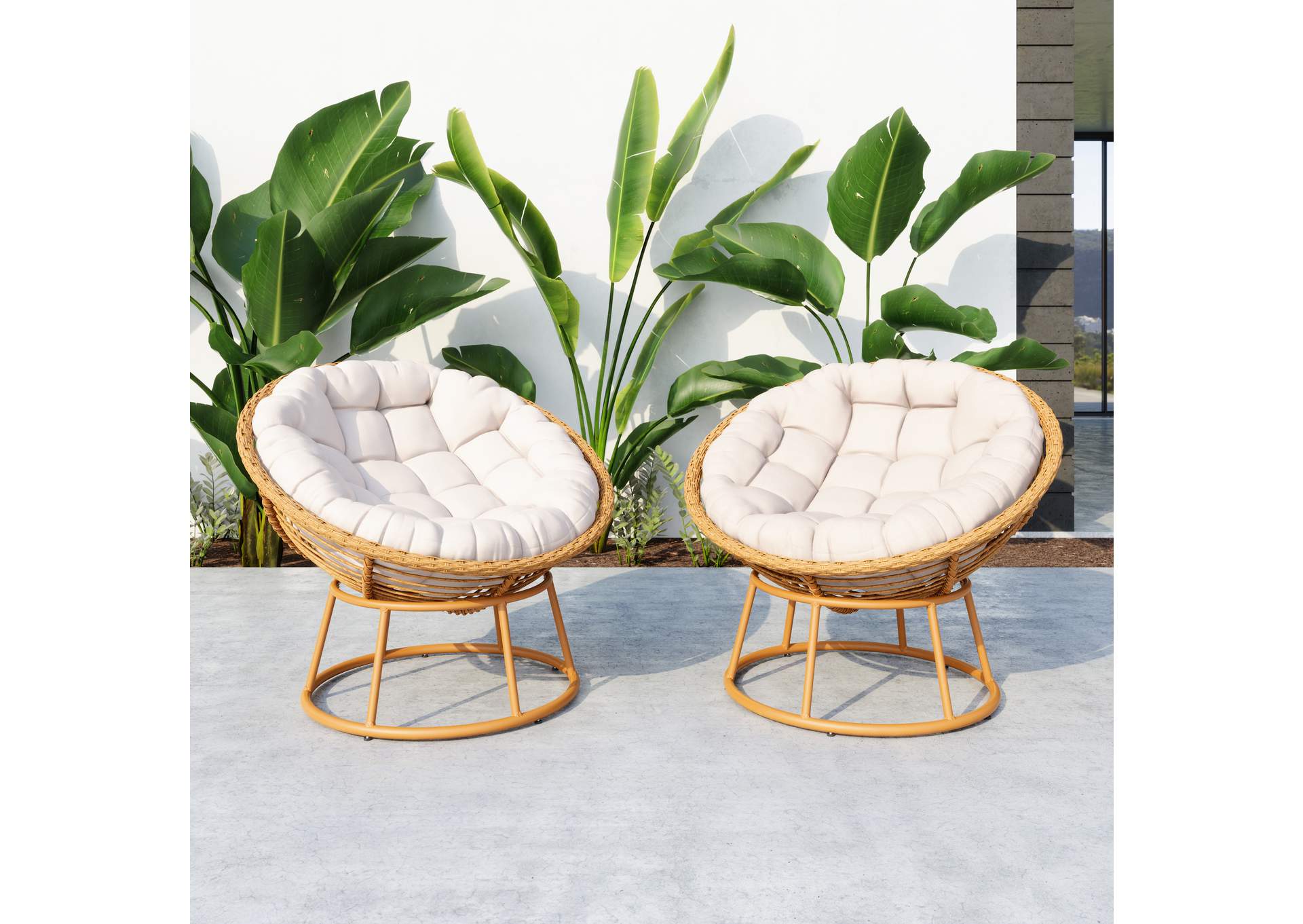 Paz Accent Chair Beige & Natural,Zuo