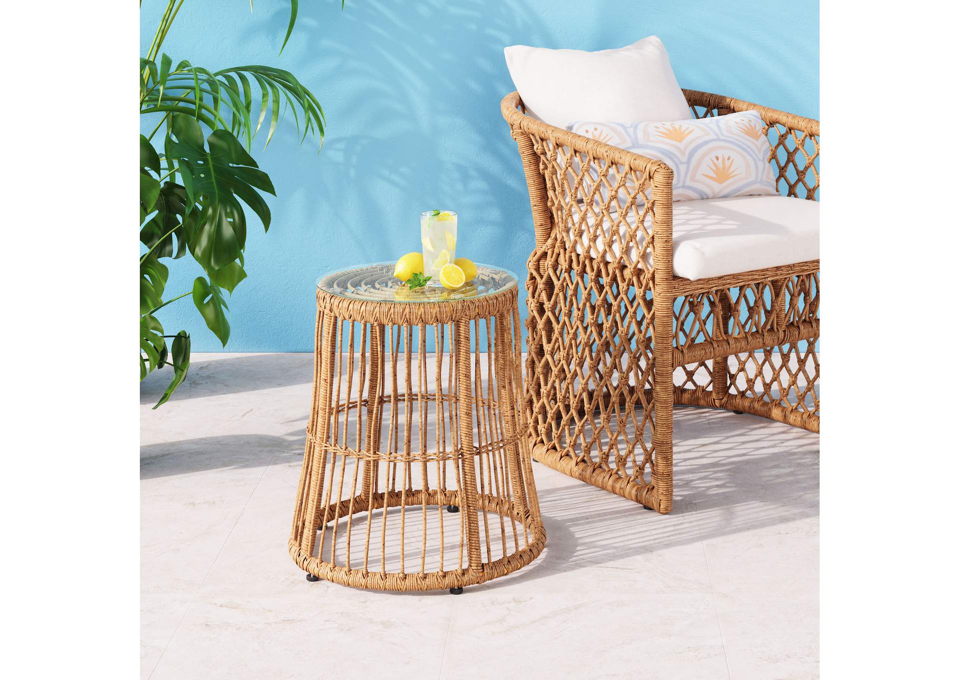 Wendy Side Table Natural,Zuo