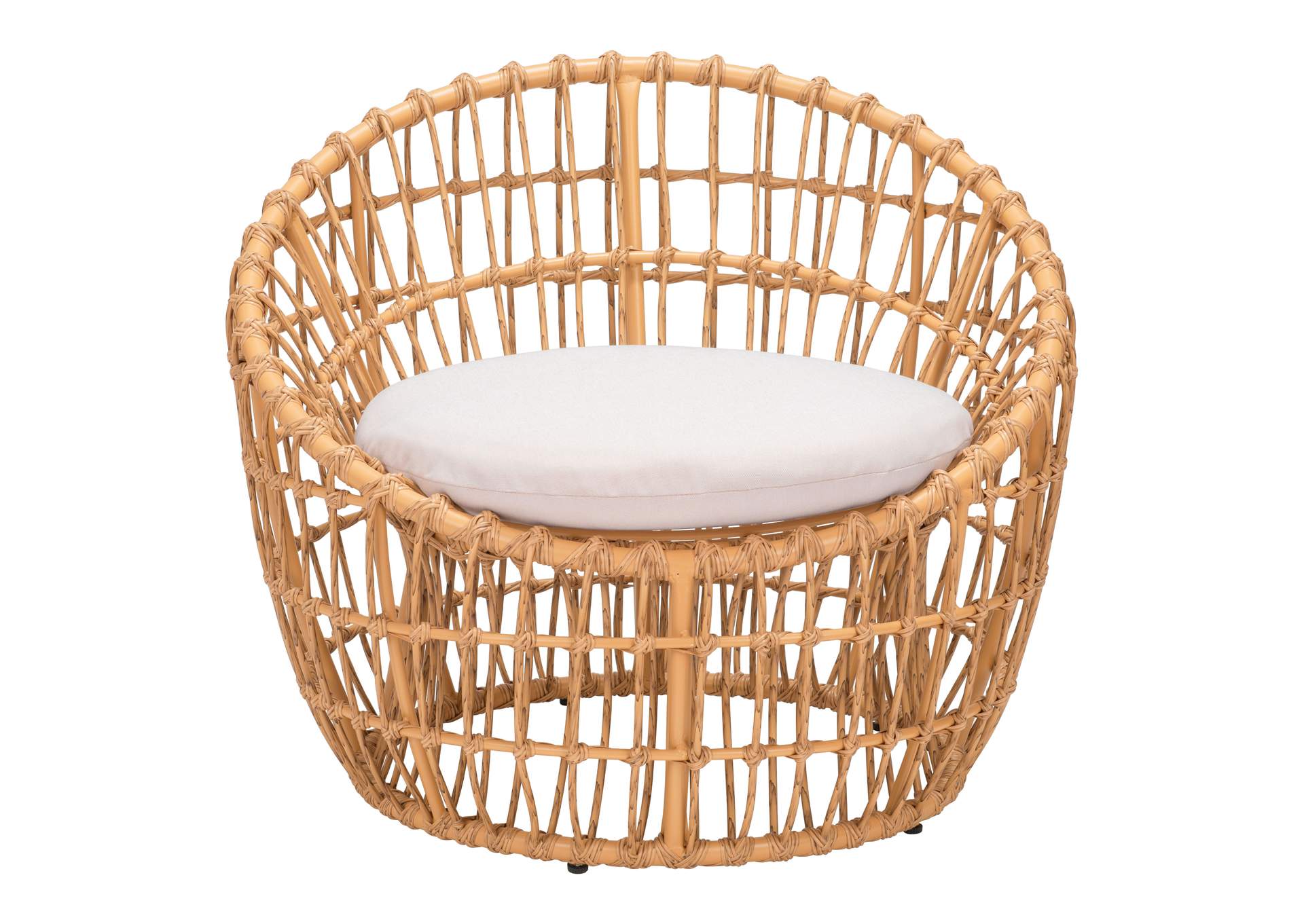Sasso Accent Chair Beige & Natural,Zuo