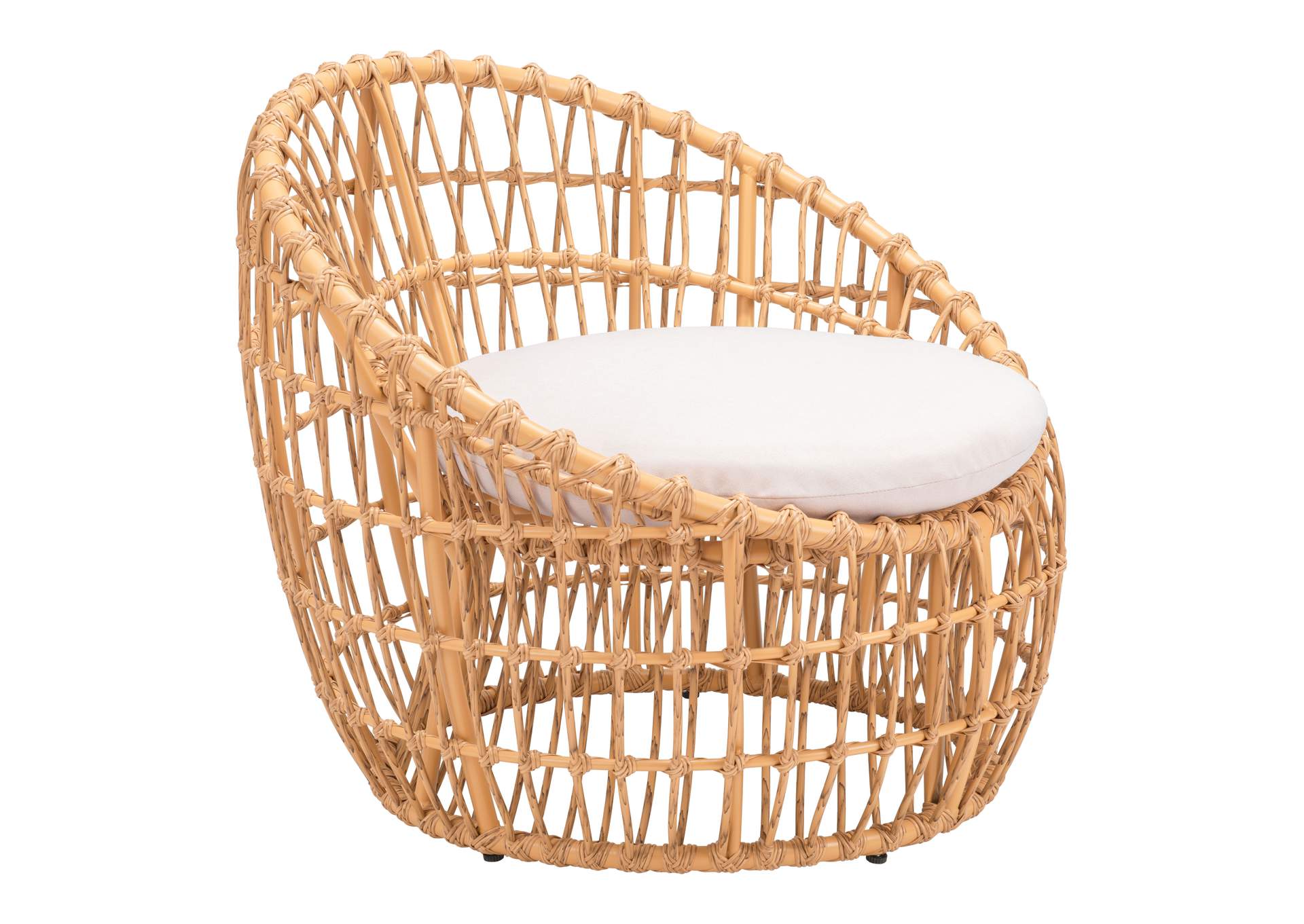 Sasso Accent Chair Beige & Natural,Zuo