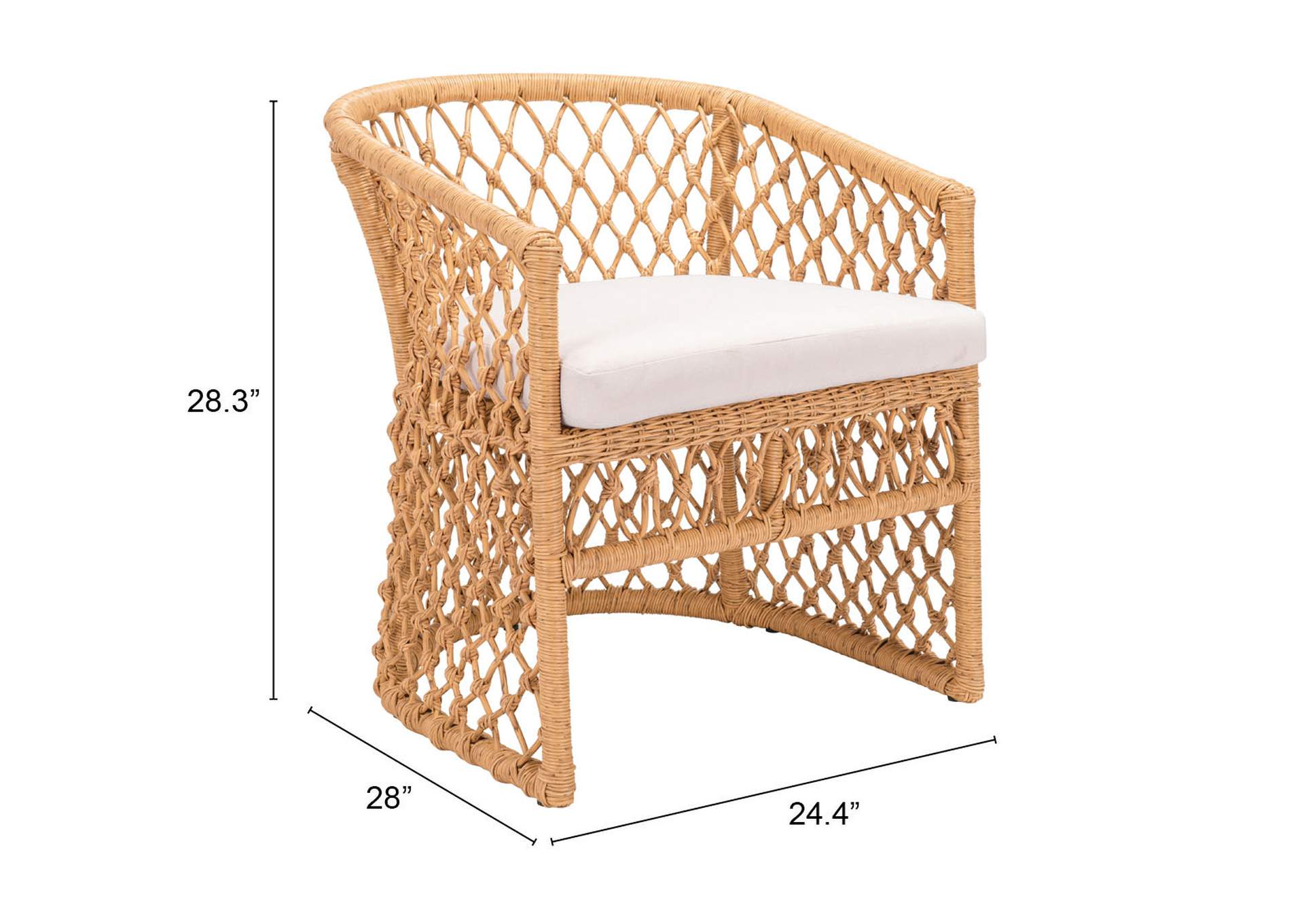 Darce Accent Chair Beige & Natural,Zuo