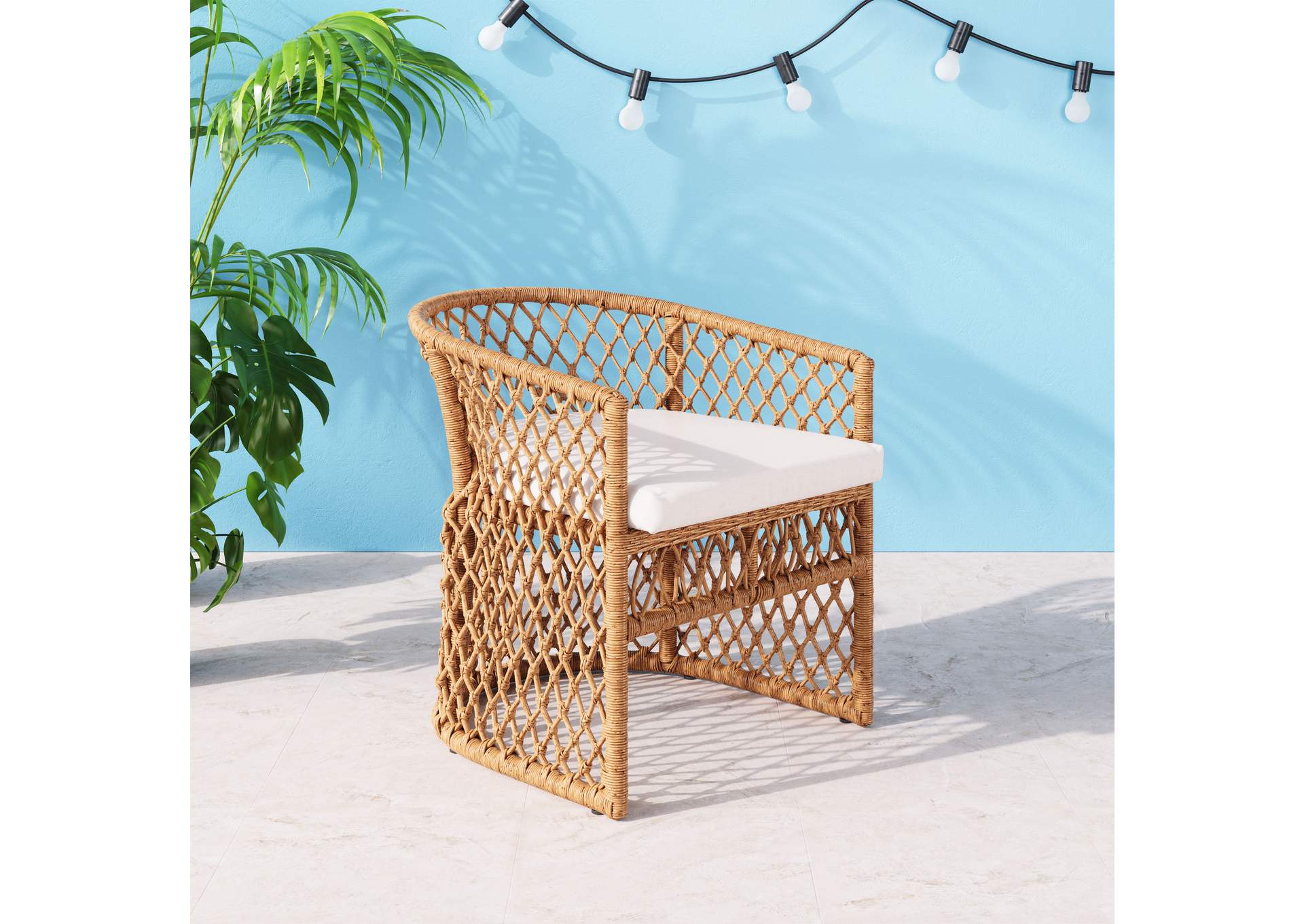 Darce Accent Chair Beige & Natural,Zuo