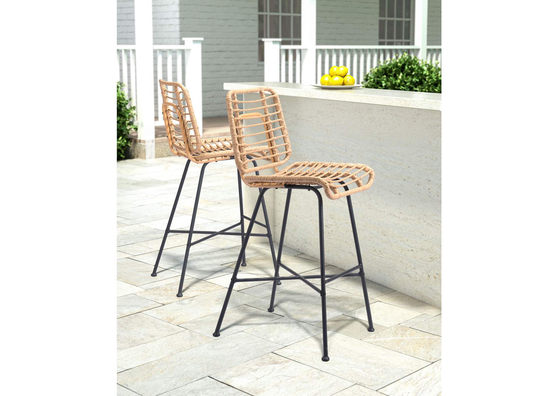 Murcia Barstool (Set Of 2) Natural,Zuo