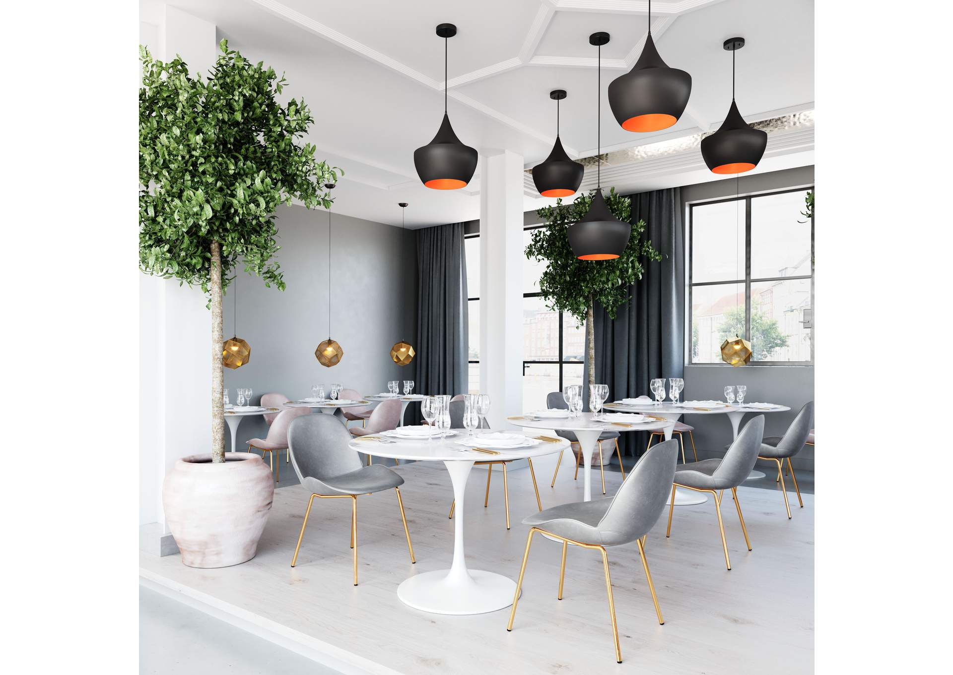Copper Ceiling Lamp Black,Zuo