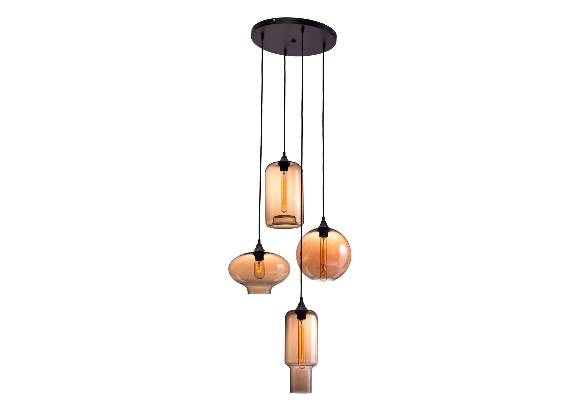 Lambie Ceiling Lamp Rust & Amber,Zuo