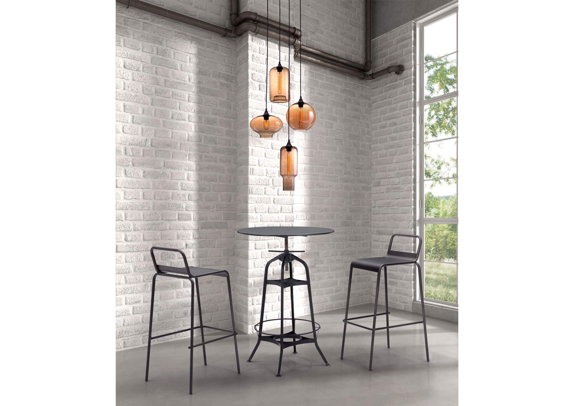 Lambie Ceiling Lamp Rust & Amber,Zuo