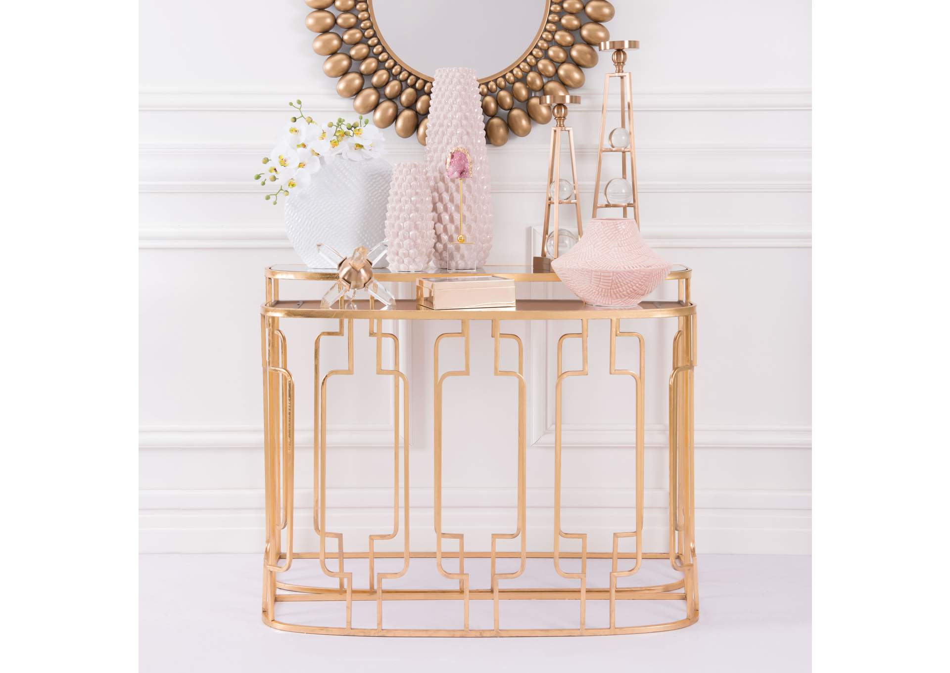 Roma Console Table Set Gold,Zuo