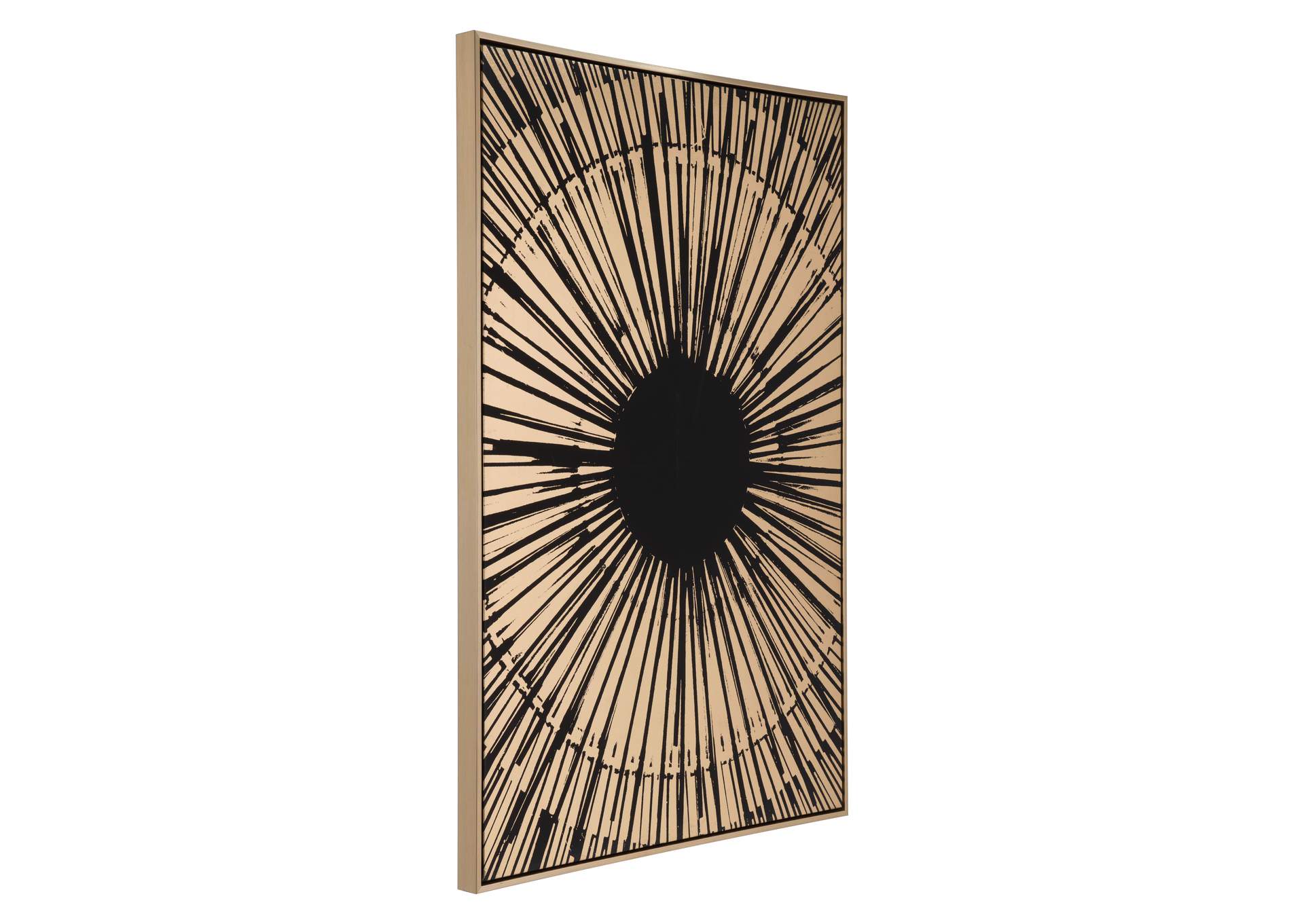 Gold Sunburst Canvas Black & Gold,Zuo