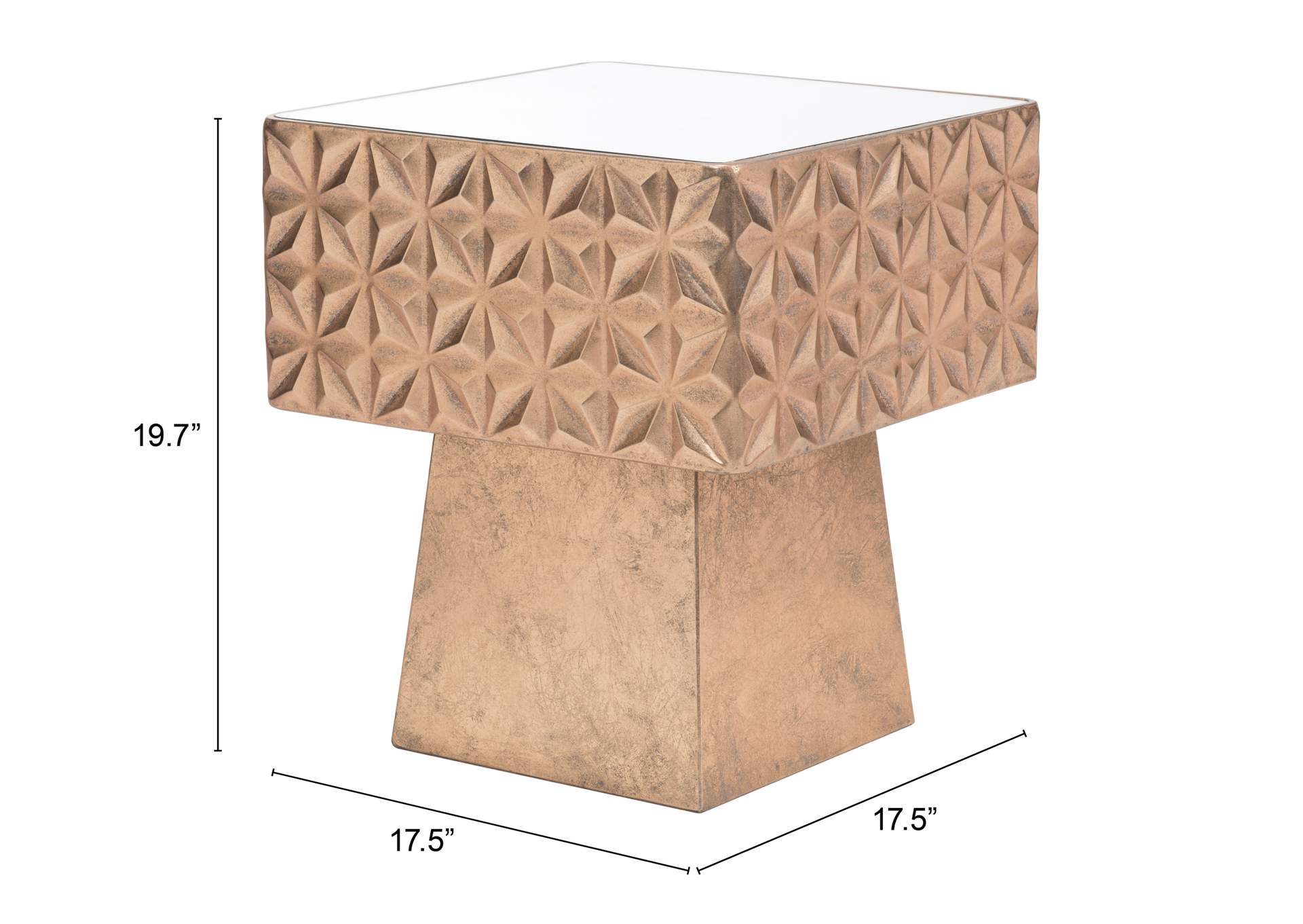 Mayan Side Table Gold,Zuo