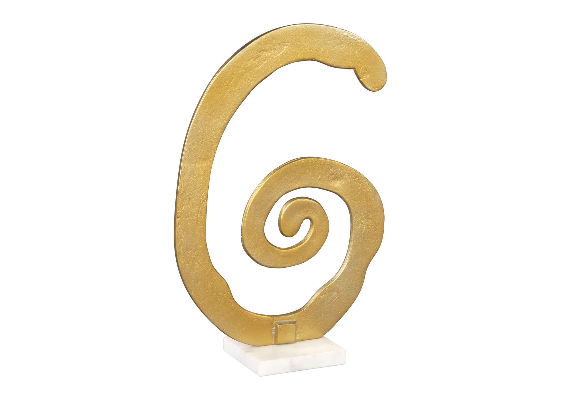 Spiral Table Art Gold & White,Zuo