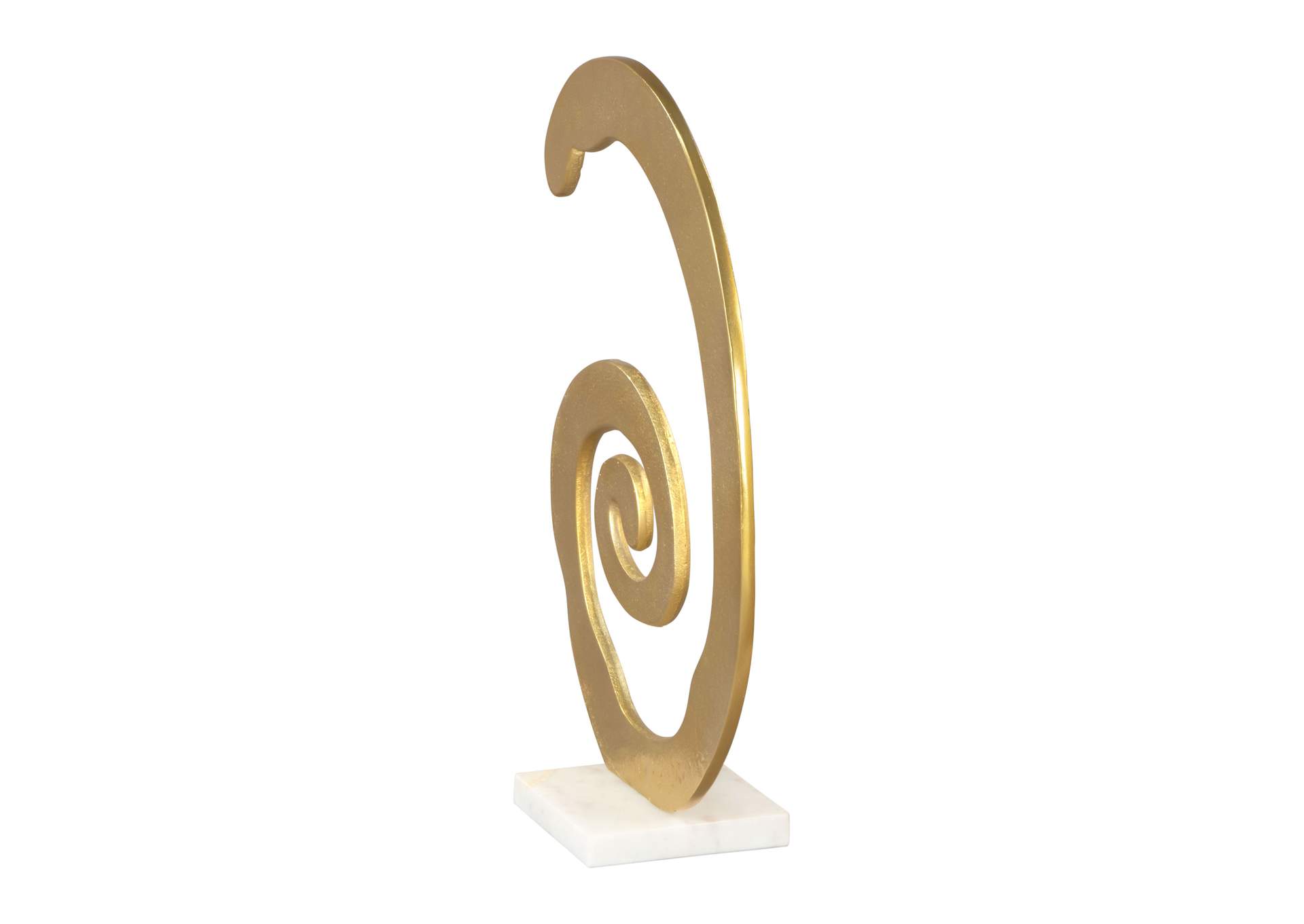 Spiral Table Art Gold & White,Zuo