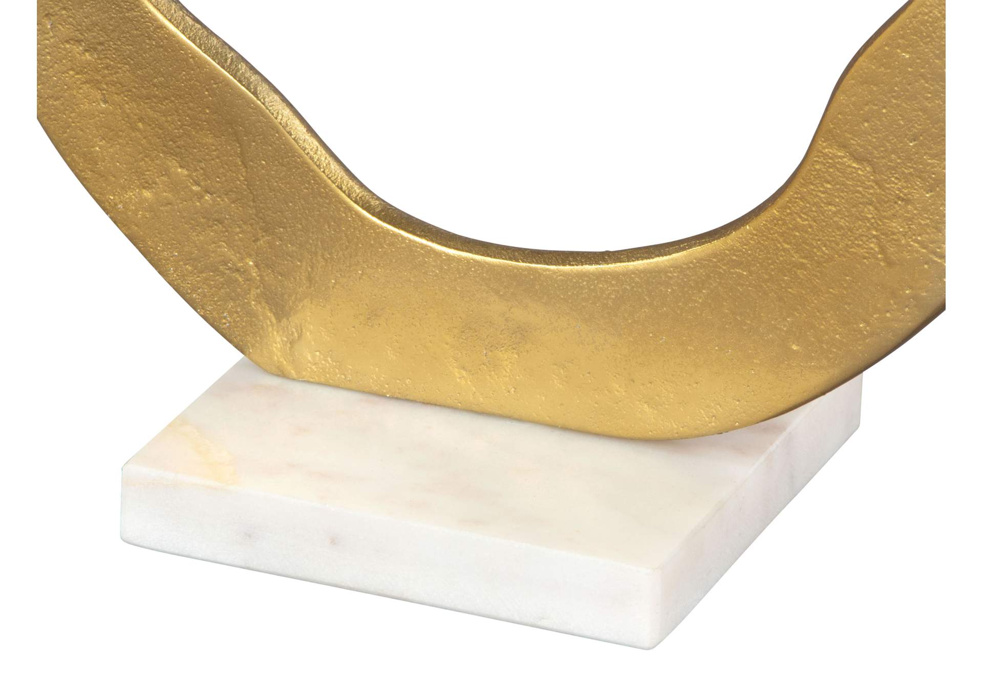 Spiral Table Art Gold & White,Zuo
