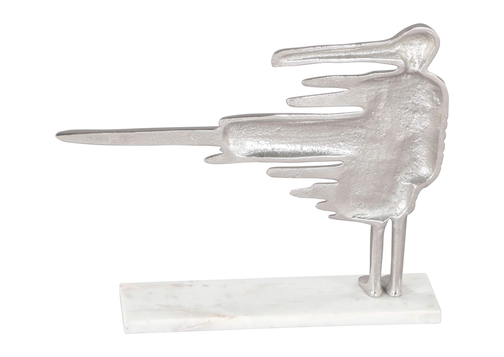 Streak Table Art Silver & White,Zuo