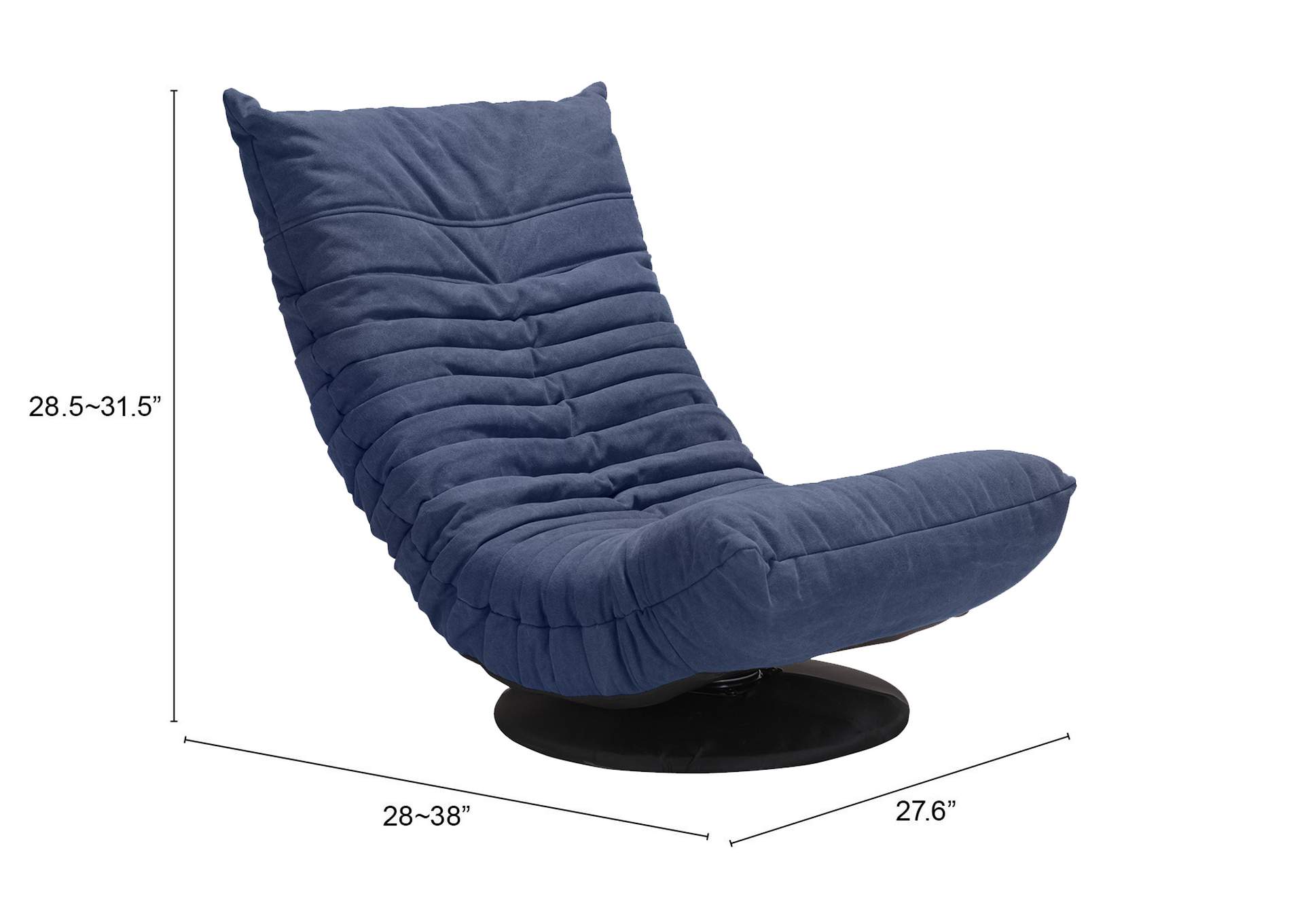 Down Low Swivel Chair Blue,Zuo