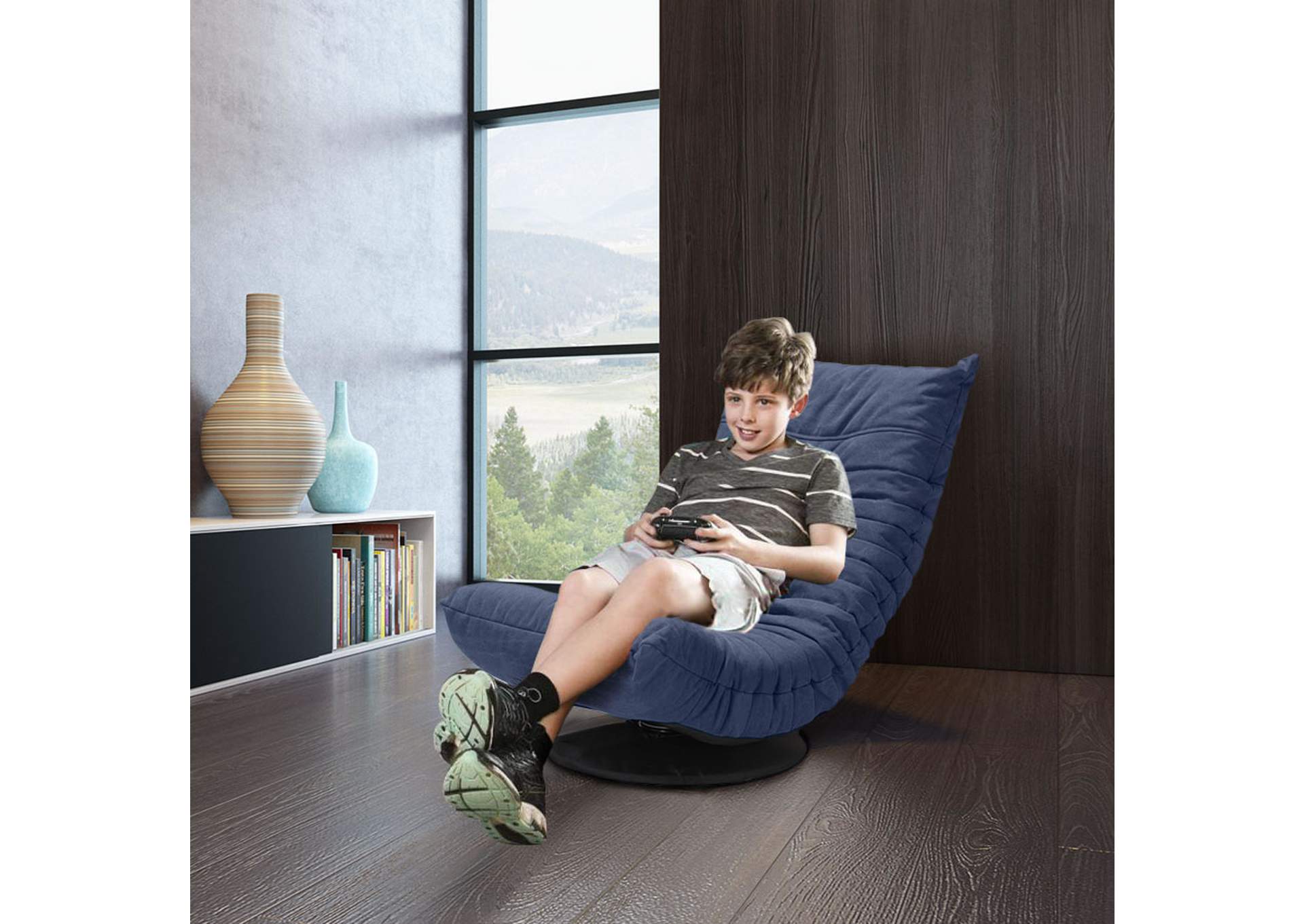 Down Low Swivel Chair Blue,Zuo