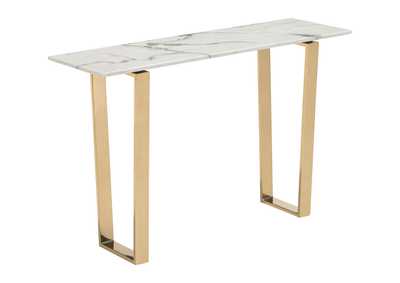 Image for Atlas Console Table White & Gold