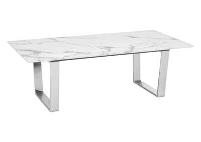 Image for Atlas Coffee Table White & Silver
