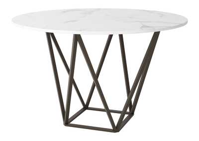 Image for Tintern Dining Table White & Antique Brass