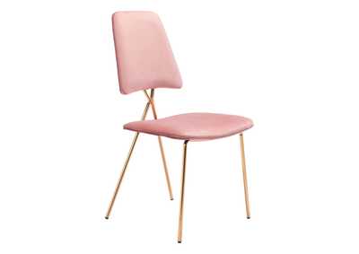 Image for Chloe Dining Chair (Set Of 2) Pink & Gold