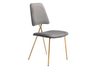 Image for Chloe Dining Chair (Set Of 2) Gray & Gold