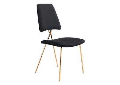 Image for Chloe Dining Chair (Set Of 2) Black & Gold