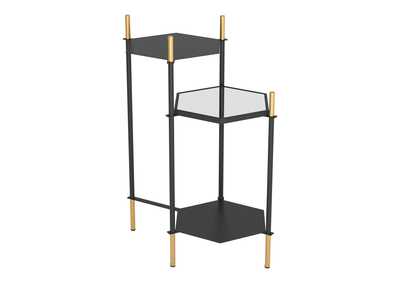 Image for William Side Table Gold & Black