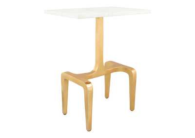 Image for Clement Marble Side Table White & Gold