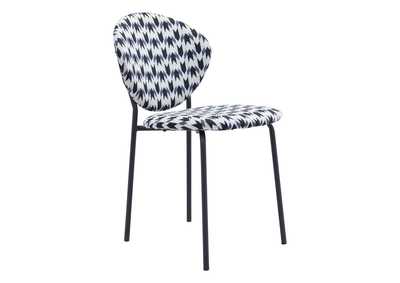 Clyde Dining Chair (Set Of 2) Geometric Print & Black