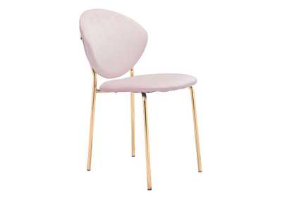 Image for Clyde Dining Chair (Set Of 2) Pink & Gold