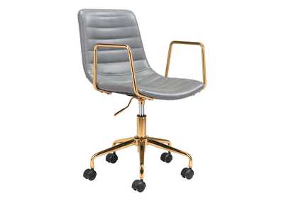 Image for Eric Office Chair Gray & Gold