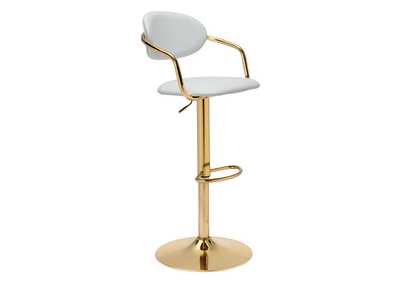 Image for Gusto Barstool White & Gold