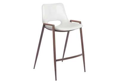 Image for Desi Counter Stool (Set Of 2) White & Walnut