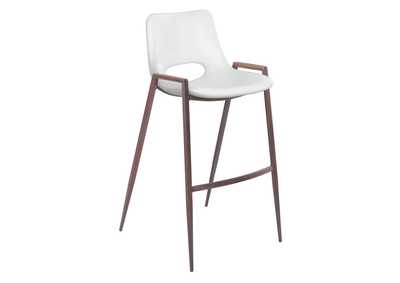 Image for Desi Barstool (Set Of 2) White & Walnut