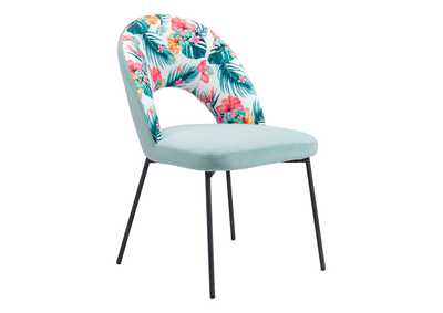 Image for Bethpage Dining Chair (Set Of 2) Multicolor Print & Green