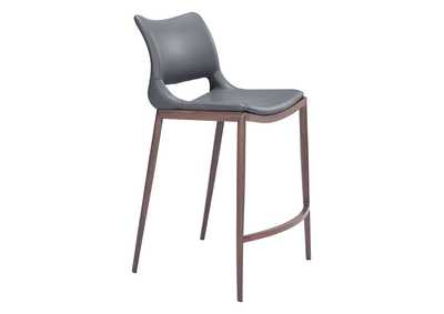 Image for Ace Counter Stool (Set Of 2) Dark Gray & Walnut