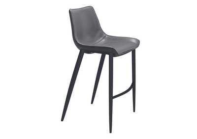 Image for Magnus Barstool (Set Of 2) Dark Gray & Black