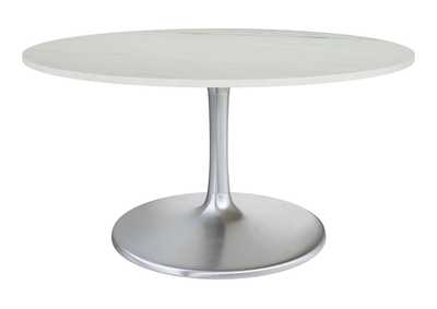 Image for Gotham Dining Table 60" White & Silver