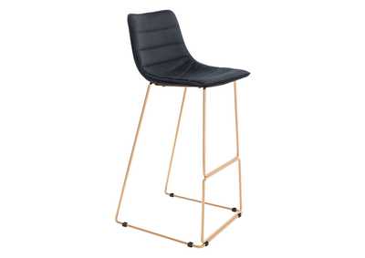 Image for Adele Barstool (Set Of 2) Black & Gold