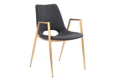 Image for Desi Dining Chair (Set Of 2) Black & Gold