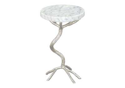 Image for Joel Side Table White & Silver