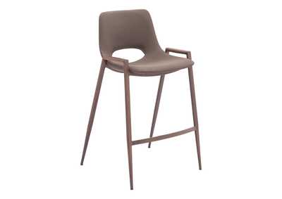 Image for Desi Counter Stool (Set Of 2) Brown & Walnut