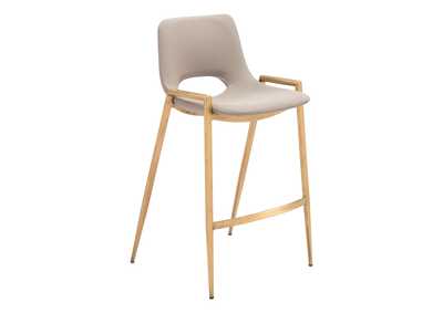 Image for Desi Counter Stool (Set Of 2) Beige & Gold