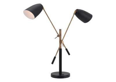 Image for Tanner Table Lamp Black & Brass