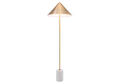 Image for Bianca Floor Lamp Brass & White