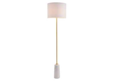 Image for Titan Floor Lamp White & Brass