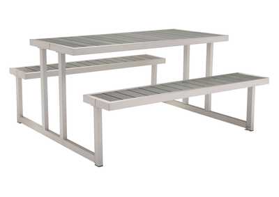 Image for Cuomo Picnic Table Brushed Aluminum