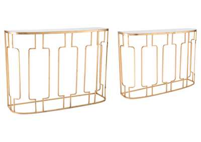 Image for Roma Console Table Set Gold
