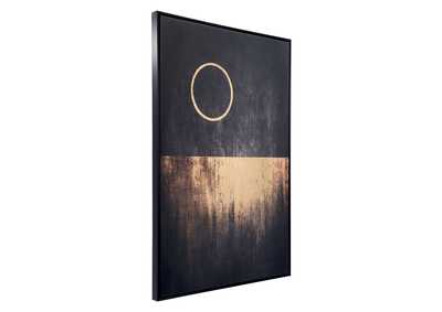 Image for Full Moon Rises Canvas Black & Gold